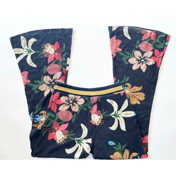 Black Farm Rio Calla Flared Floral Print Pants Size XS FLAWED - Picture 7 of 11
